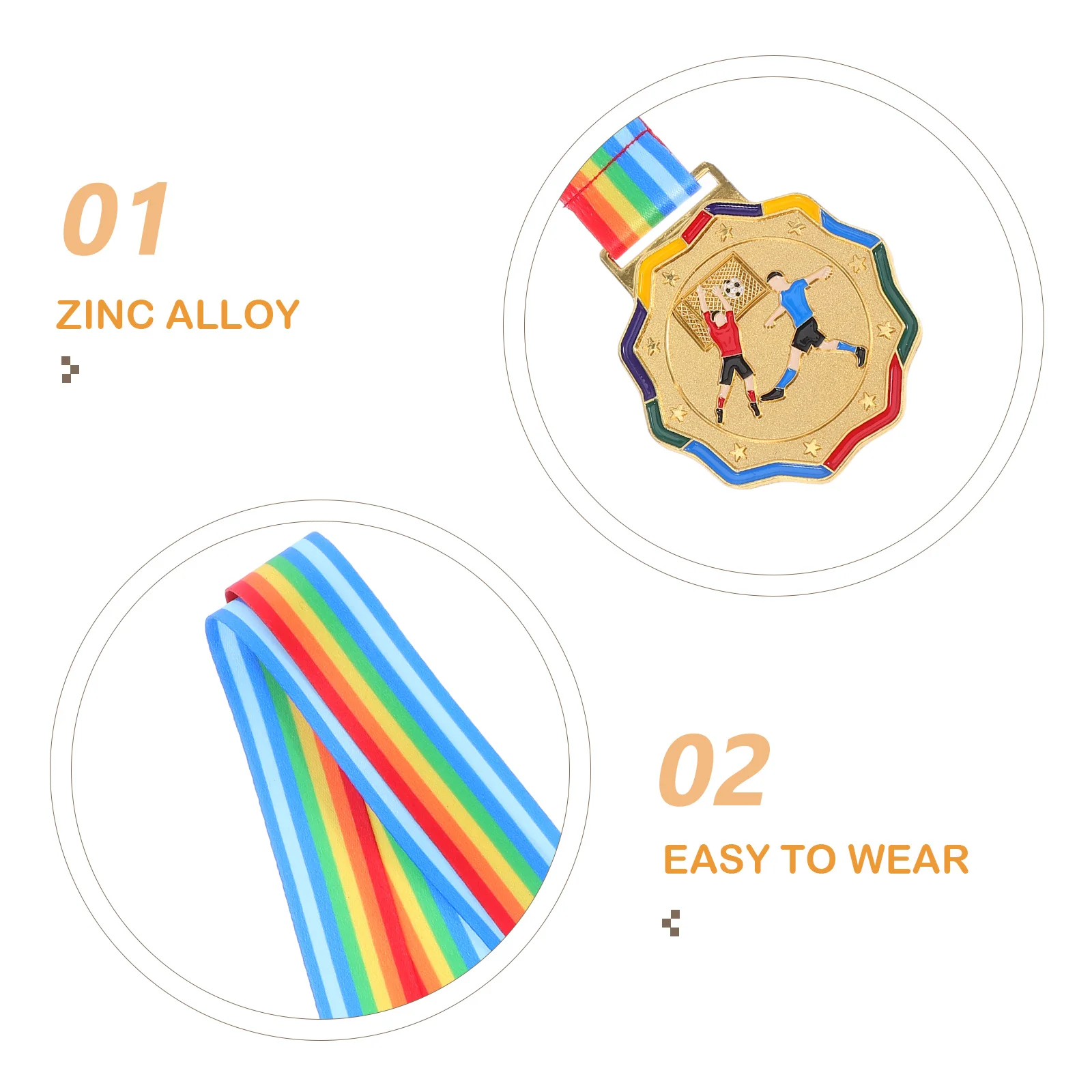 ميداليات كرة القدم، أشرطة جوائز معدنية، ميدالية جائزة يوم كرة السلة الرياضية للاحتفال بالمنافسة