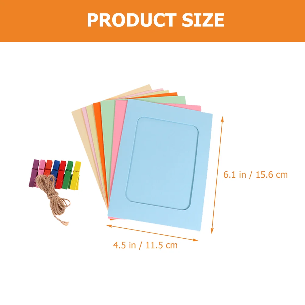 2-zestaw wisząca papierowa ramka na zdjęcia DIY ramki na zdjęcia dekoracje ścienne udekoruj małą do pokoju dziecięcego