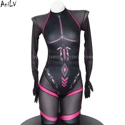 AniLV Punk Cyber City Future Mechanical Warriors Mech Jumpsuit Women Bodysuit Pantyhose Outfits Cosplay Costume