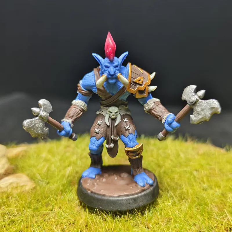 

Модель World of Warcraft Plemi, окрашенная готовая военная игра, миниатюрный тролль, модель гигантского флага