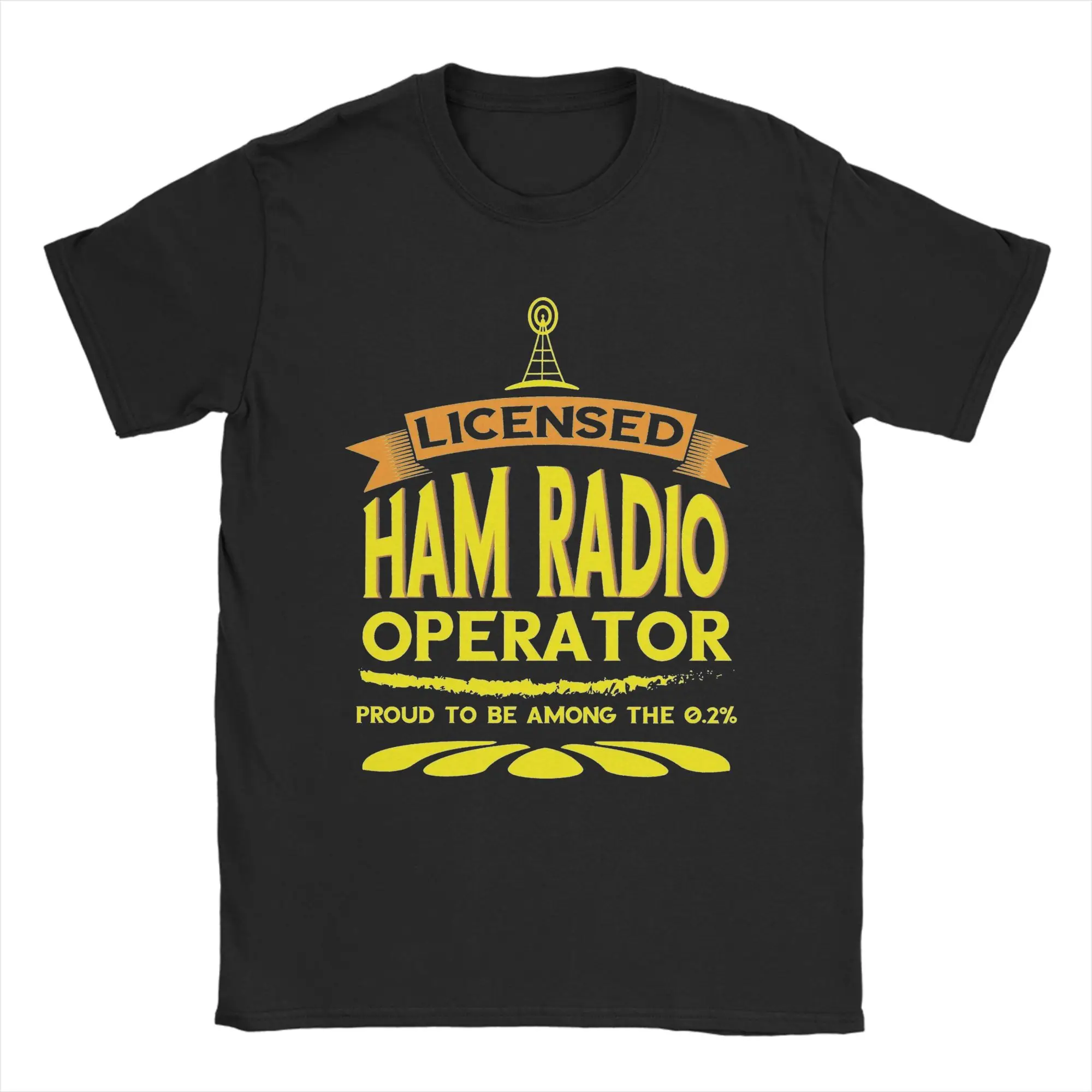 Licensed Ham Radio Operator  T Shirt Men Women's Cotton Funny T-Shirts Crewneck  Tees Short Sleeve Clothes Birthday Present