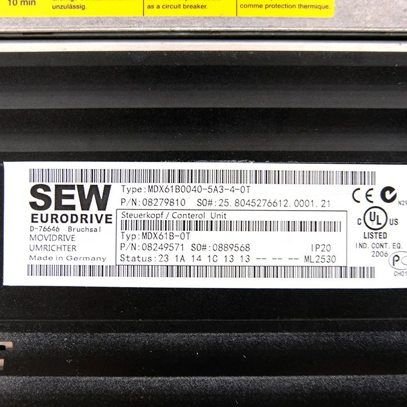 オリジナルSEWインバータMDX61B0040-5A3-4-0T周波数変換器