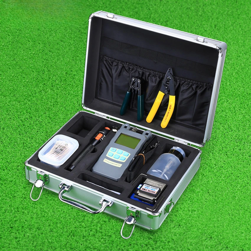 

22 in 1 FTTH Fiber Optic Tool Kit FC-6S Cleaver 10mW Visual Fault Locator Optical Power Meter Fiber Optic Cable Tester Tools