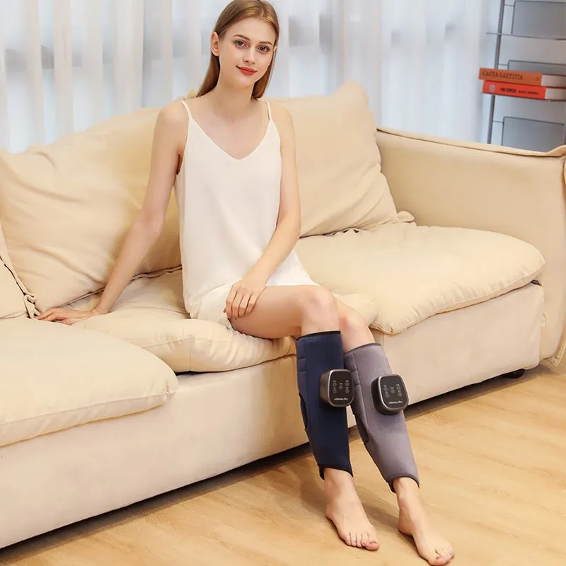 BESTBOMG ワイヤレス空気圧ふくらはぎマッサージャー、温湿布と温湿布付き