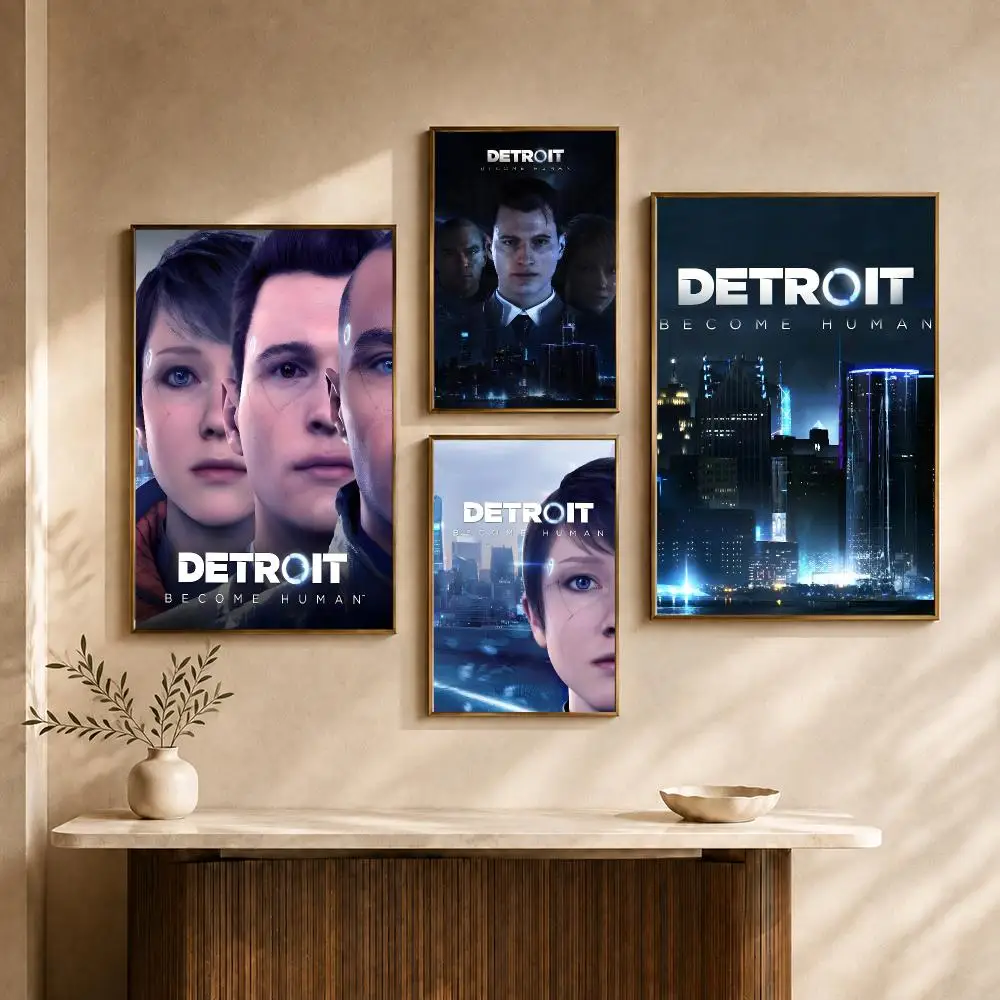 Game Detroit Become Human Android Choice Story Poster PP Decorative Poster Water-Resistant Print Apartment Dorm Office Cafe Gift