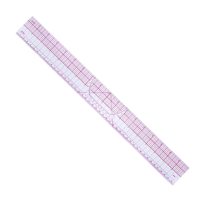 45cm Tailor Multi-function Grading Ruler Double Side Metric Straight Ruler Sewing Craft Tool Plastic Transparent Ruler