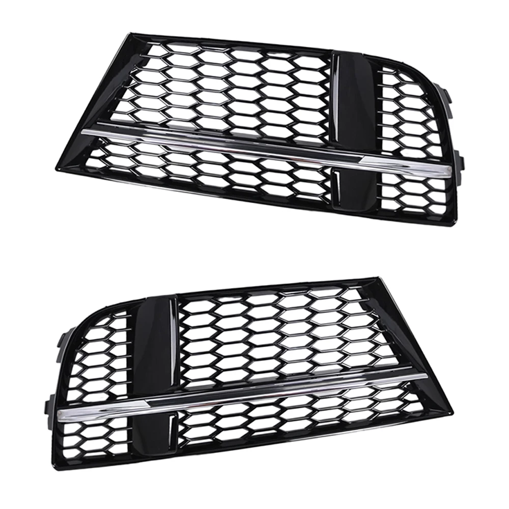 

8V3807682Q Fit For Audi A3/S3 S-Line 2016-2020 8V3807681AE Left/Right Front Lower Bumper Fog Light Grille Fog Lamp Grille Cover
