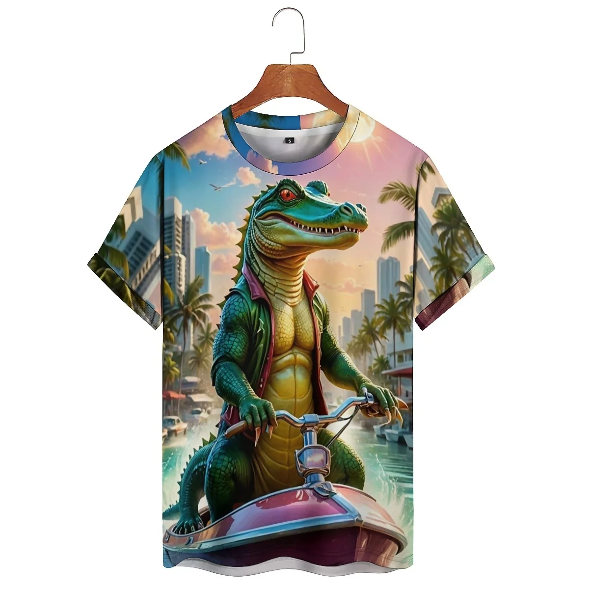 

2026 New Chinese Pattern Men's 3D Printed Short Sleeve T-Shirt - Loose Fit