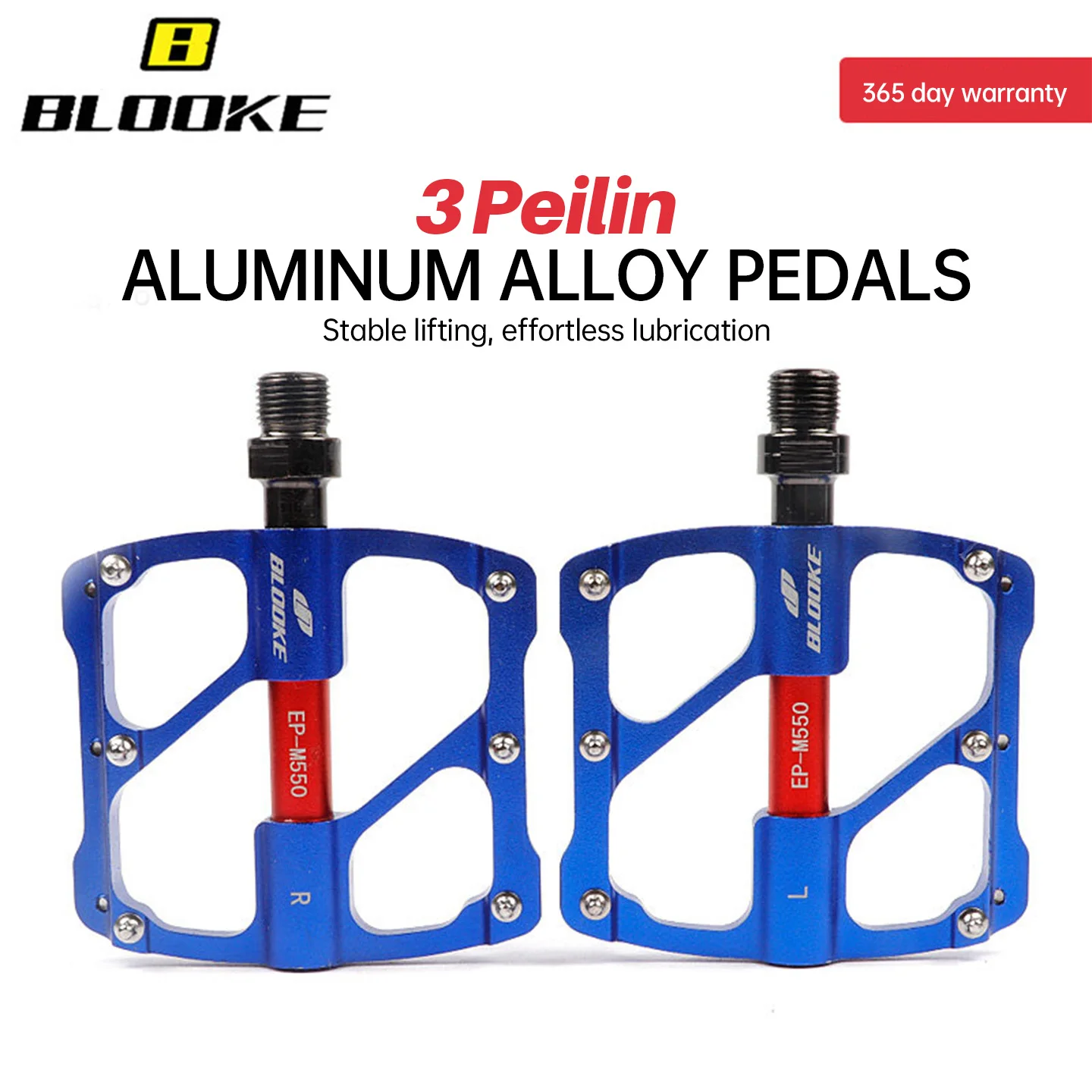 BLOOKE Aluminiumlegierung Mountainbike-/Rennradpedale mit Lager, rutschfeste Fahrradpedale zum Radfahren