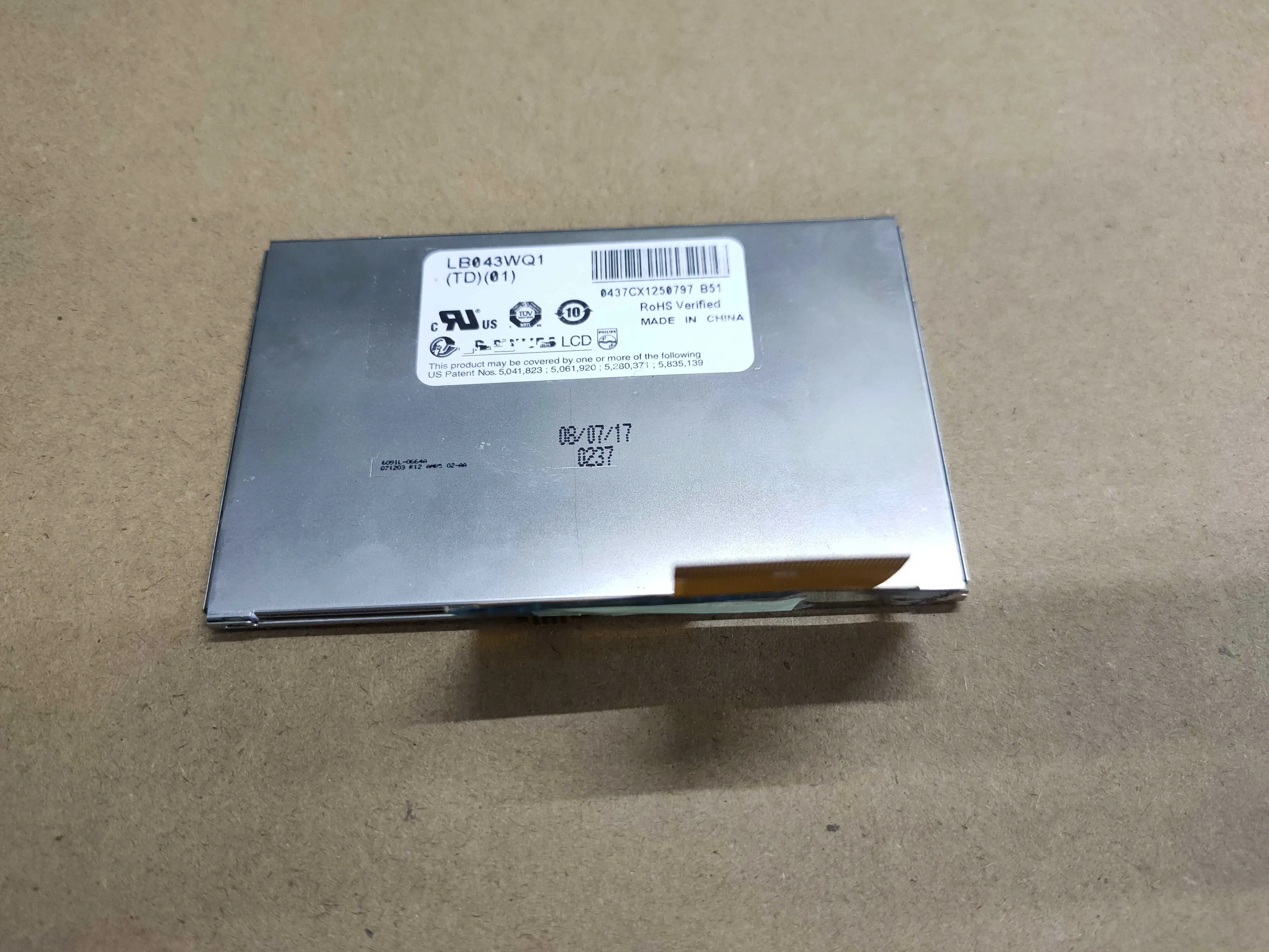 4.3inch 45pin LCD screen with touch screen LB043WQ1(TD)(01) LB043WQ1-TD01 LB043WQ1