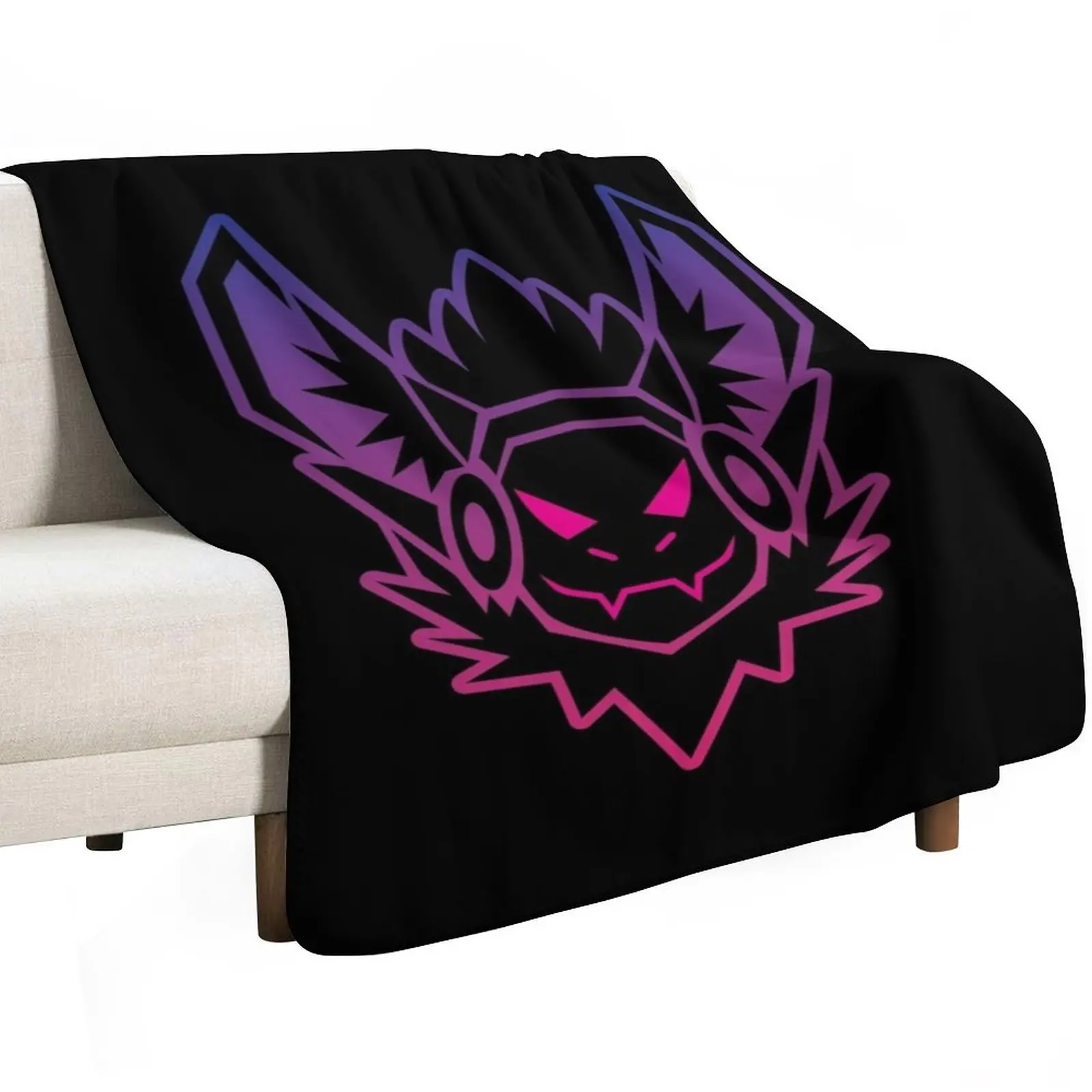 Synthwave Protogen T-Shirt Throw Blanket Polar Retros Flannel Luxury Brand Shaggy Baby Blankets