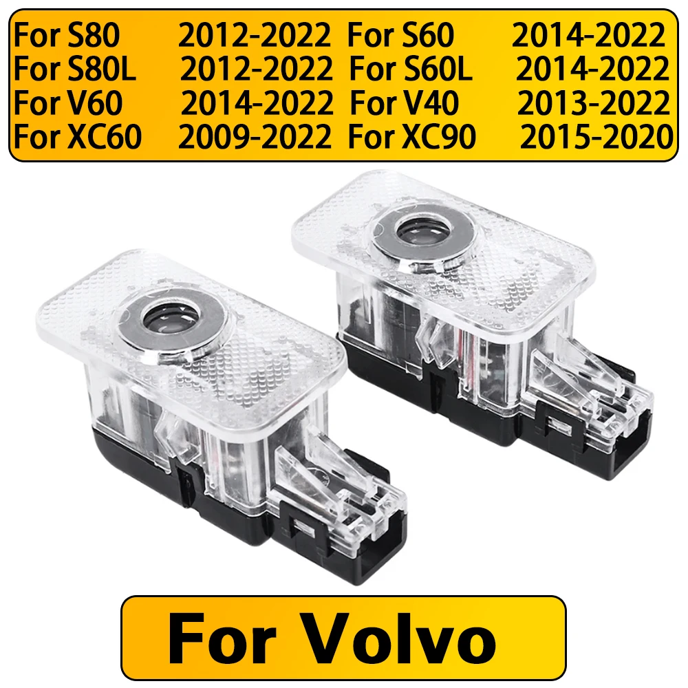 2 Stück LED-Geister-Schattenlampen-Projektor Autotür-Willkommensbeleuchtung für Volvo S80 S60 S80L S60L V60 V40 XC60 XC90 2009-2022 Zubehör