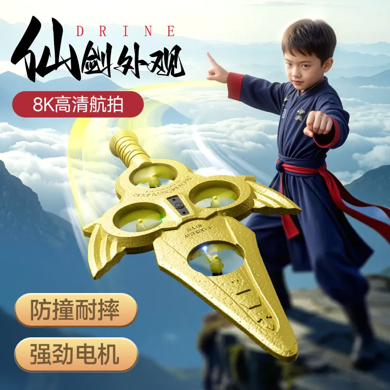 New Sensory Sword Flying Drone Remote Control Flying Sword with High-Definition Camera 360° Flip Fighter Toy for Kids Adults