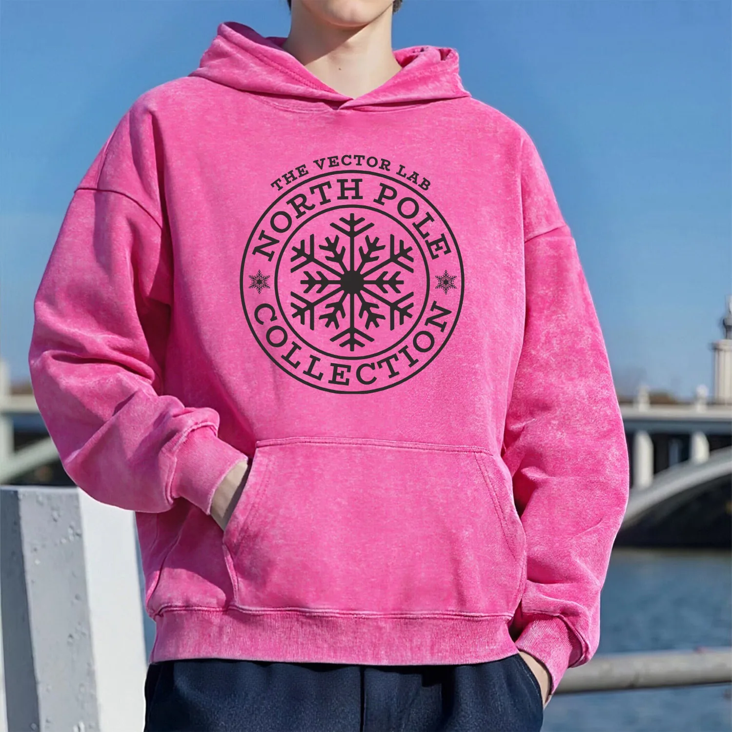 

Толстовка с капюшоном в стиле ретро в стиле снежинки, унисекс, повседневный спортивный стиль, изготовленный из чистого хлопка, уличный стиль, 400 г