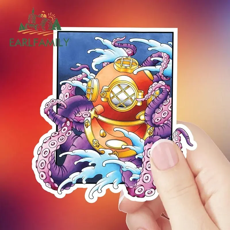 EARLFAMILY 13 سنتيمتر x 12.7 سنتيمتر ل خوذة الغوص التقليدية الوشم سيارة ملصق قافلة الفينيل شخصية مضحك ملصق مائي الجذع مقاوم للماء