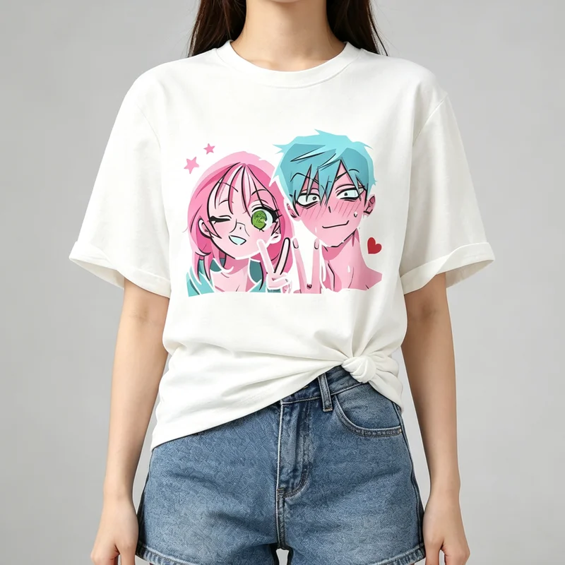 Alien Stage Music T Shirt for Men Women Cotton Top Tee Priting Cartoon Round Neck Short Sleeve Japanese Anime Graphic Y2k Top