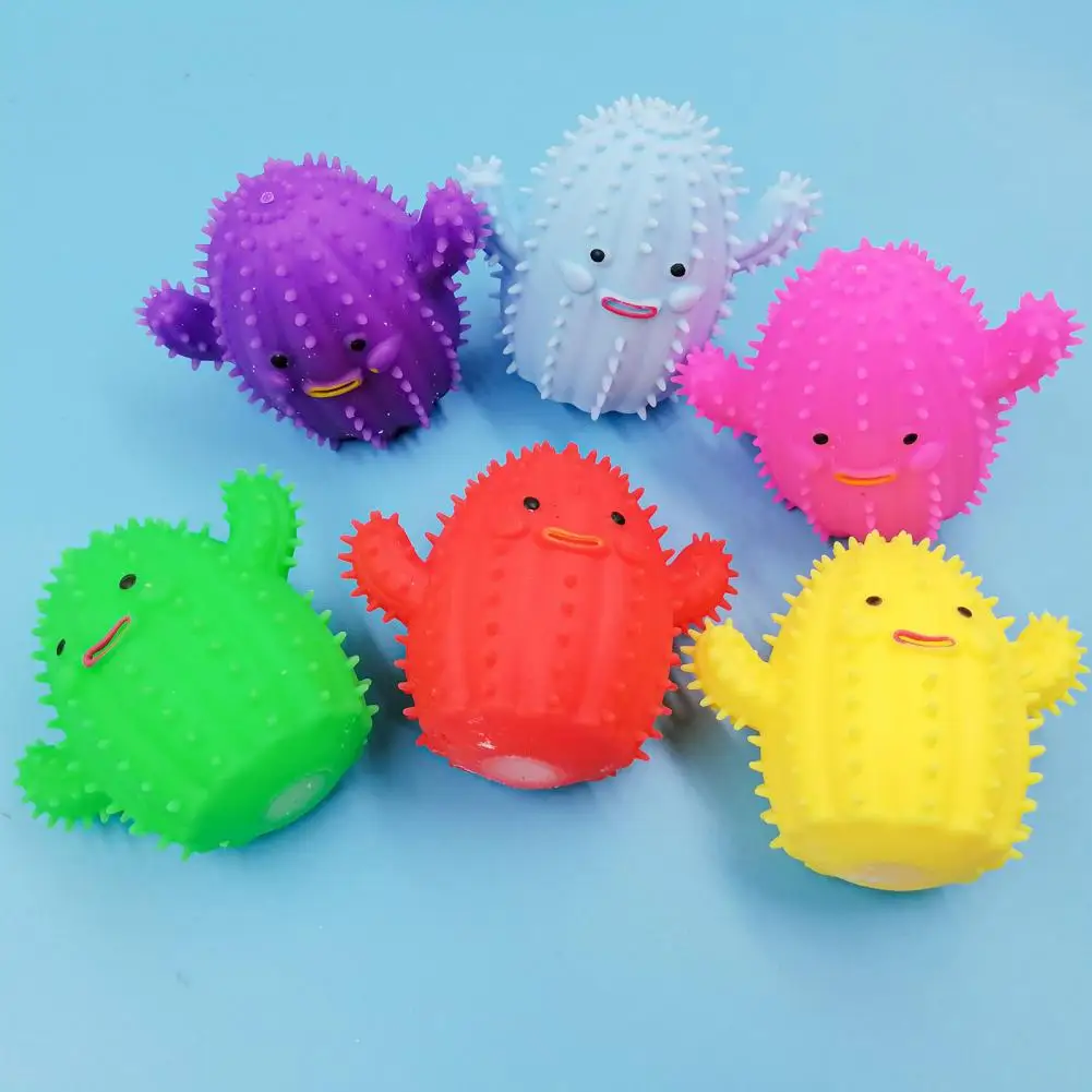 

Cute Cactus Stress Relief Toys Quick Recovery TPR Plant Shape Sensory Vent Ball for Daily Use