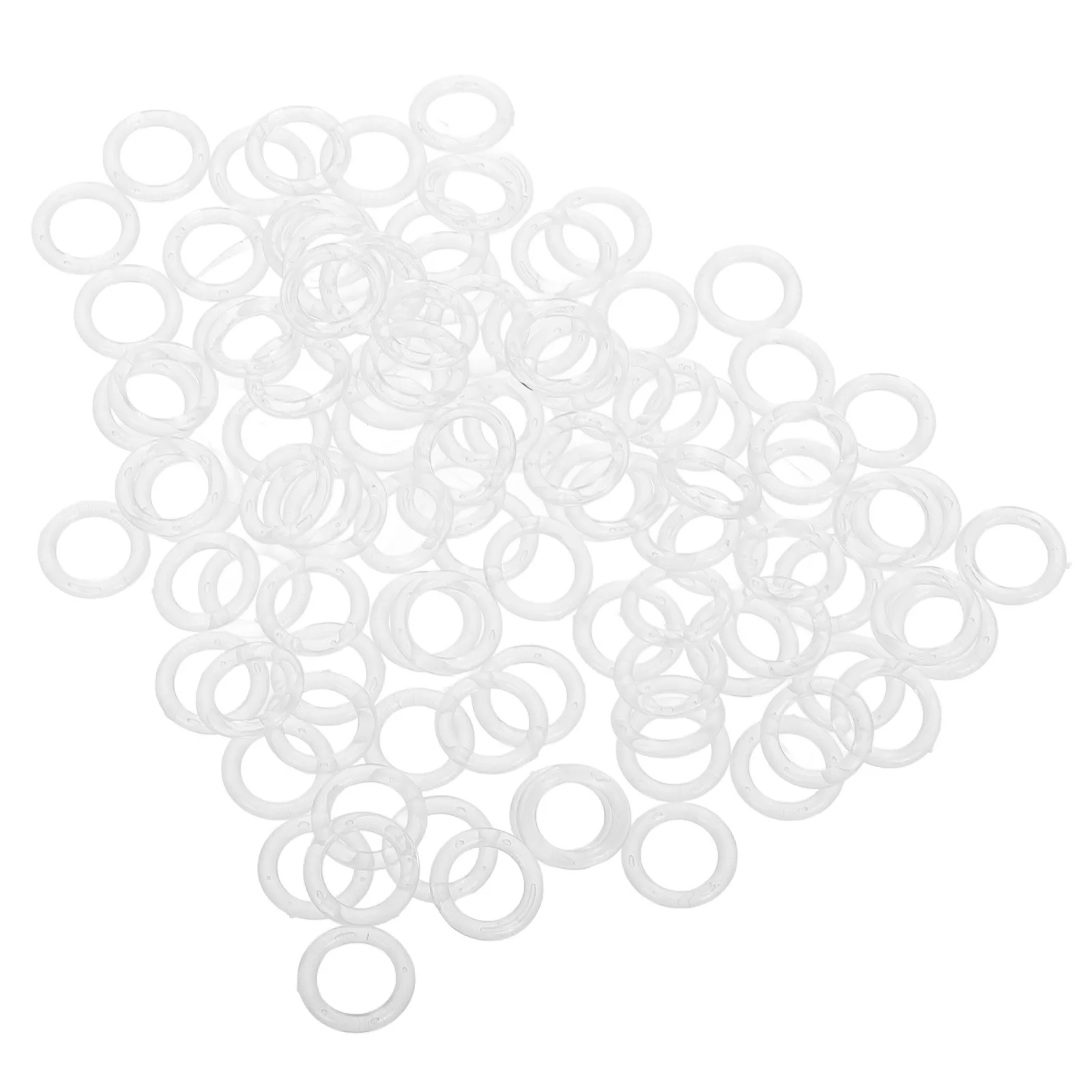 100 Stuks Clear Gordijn Plastic Ringen Stevige Romeinse Schaduw Ring Set voor Jaloezieën Draperie Opknoping Reparatie Hardware Gordijn Ringen Set