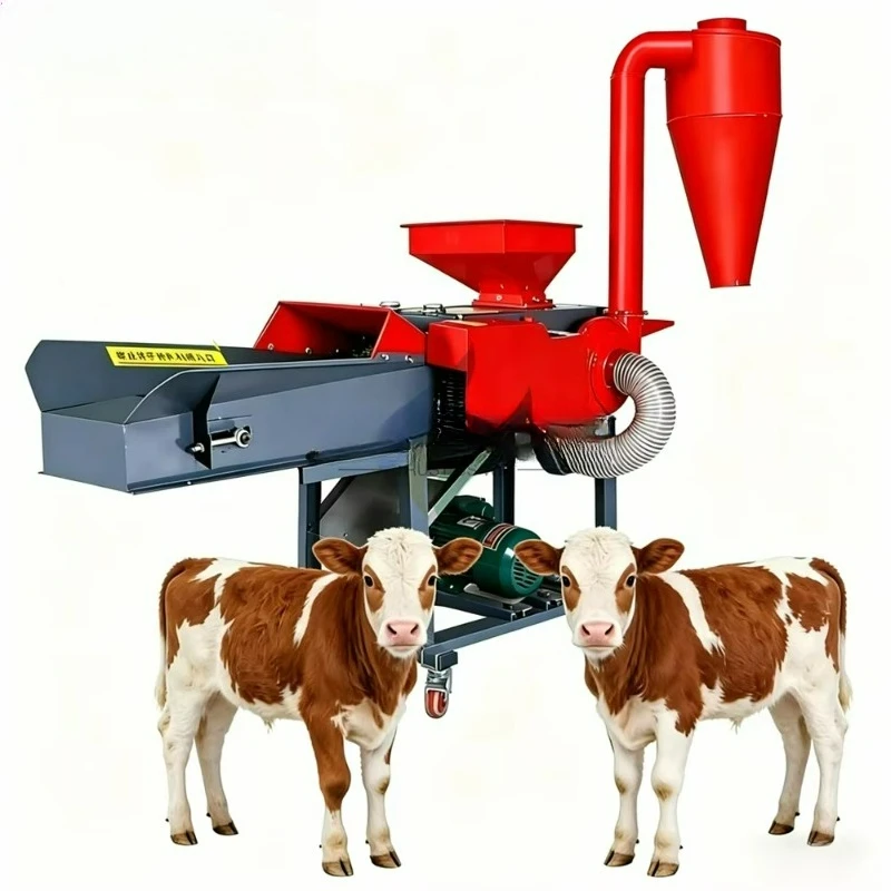Factory Direct Compatible with3.8T/H  3 in 1 Animal Feed Grass Cutting Machine Hay Chaff Cutter Milling Machine Grass