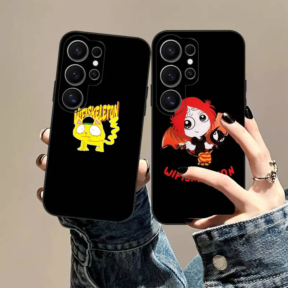 W-Wifiskeleton Pony Phone Case For Samsung S 24 Fe 25 Ultra Plus 20 Lite 21 30 22 23 24 22 Ultra 5G Fundas