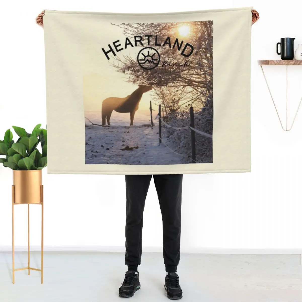 Heartland Ranch , Heartland Horse Throw Blanket Hairys Sofas blankets and throws Giant Sofa Cute Plaid Blankets