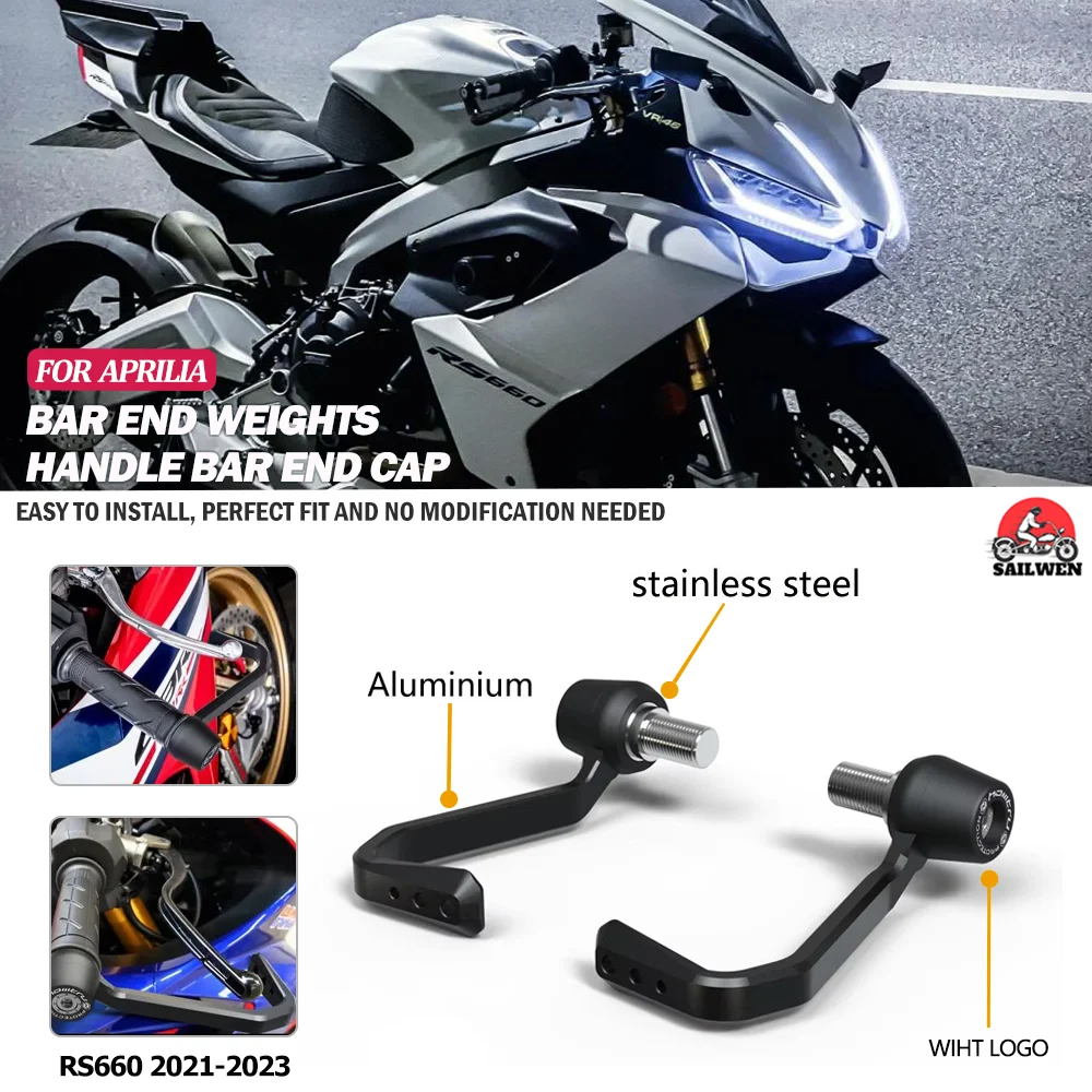 

For Aprilia RS660 2021 2022 2023 Motorcycle Accessories Handlebar Grips Brake Clutch Levers Guard Protector Kit