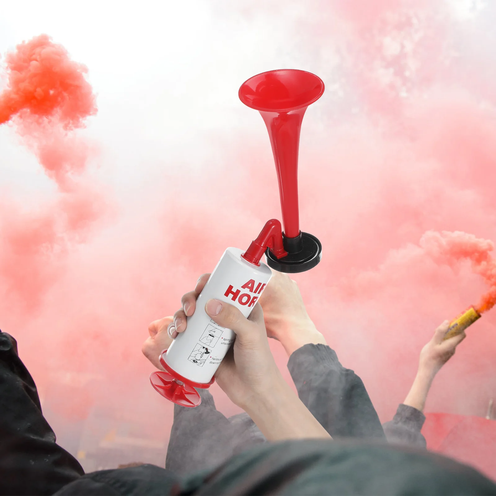 

1pcs Air Handheld Manual Cheer Horn For Sports Soccer Football Portable Fan Event Noisemaker With Hand Pump Loud Cheering Prop