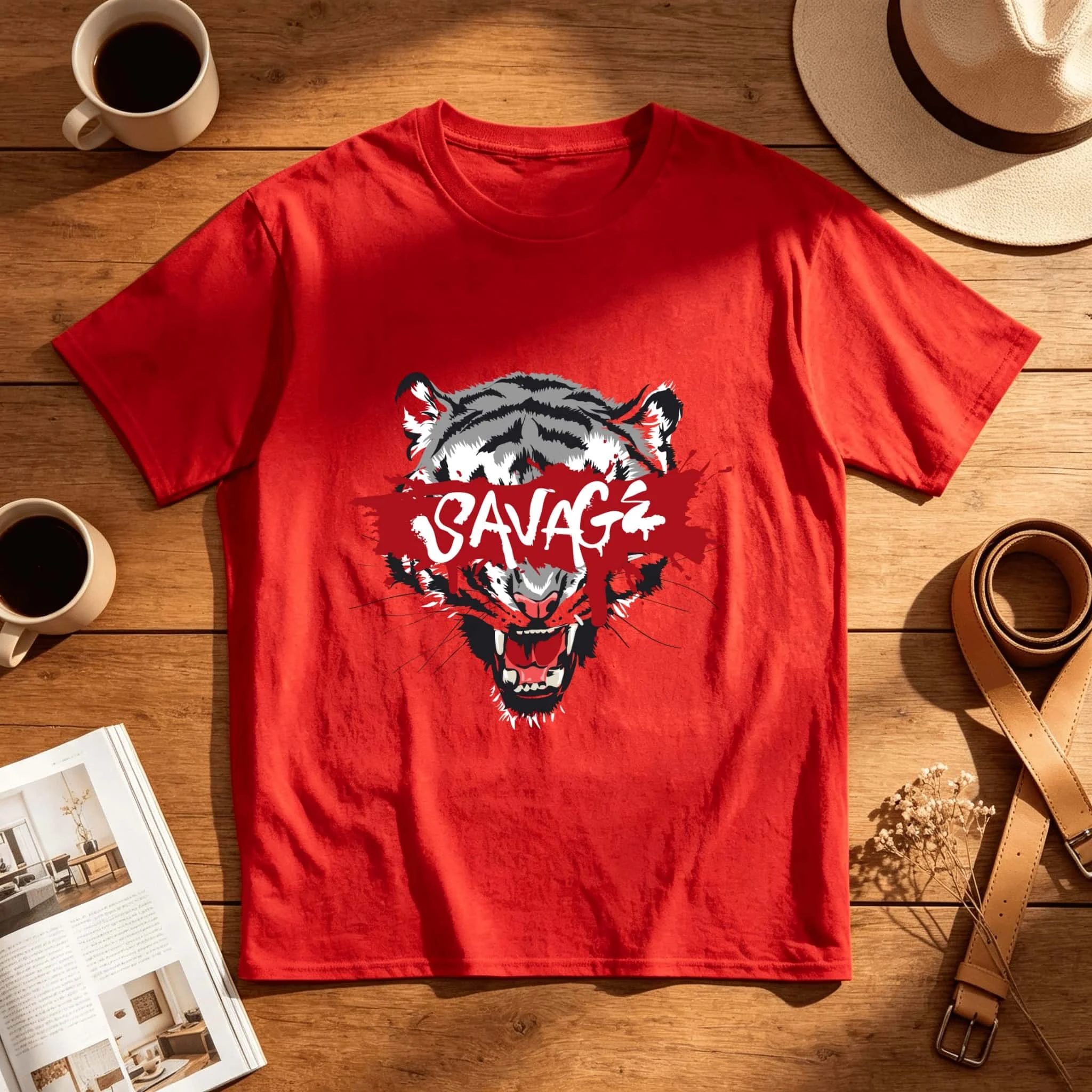 Fearless Wings Roses Stay Strong Graphic Design Oversized Loose Fit Crewneck Tee