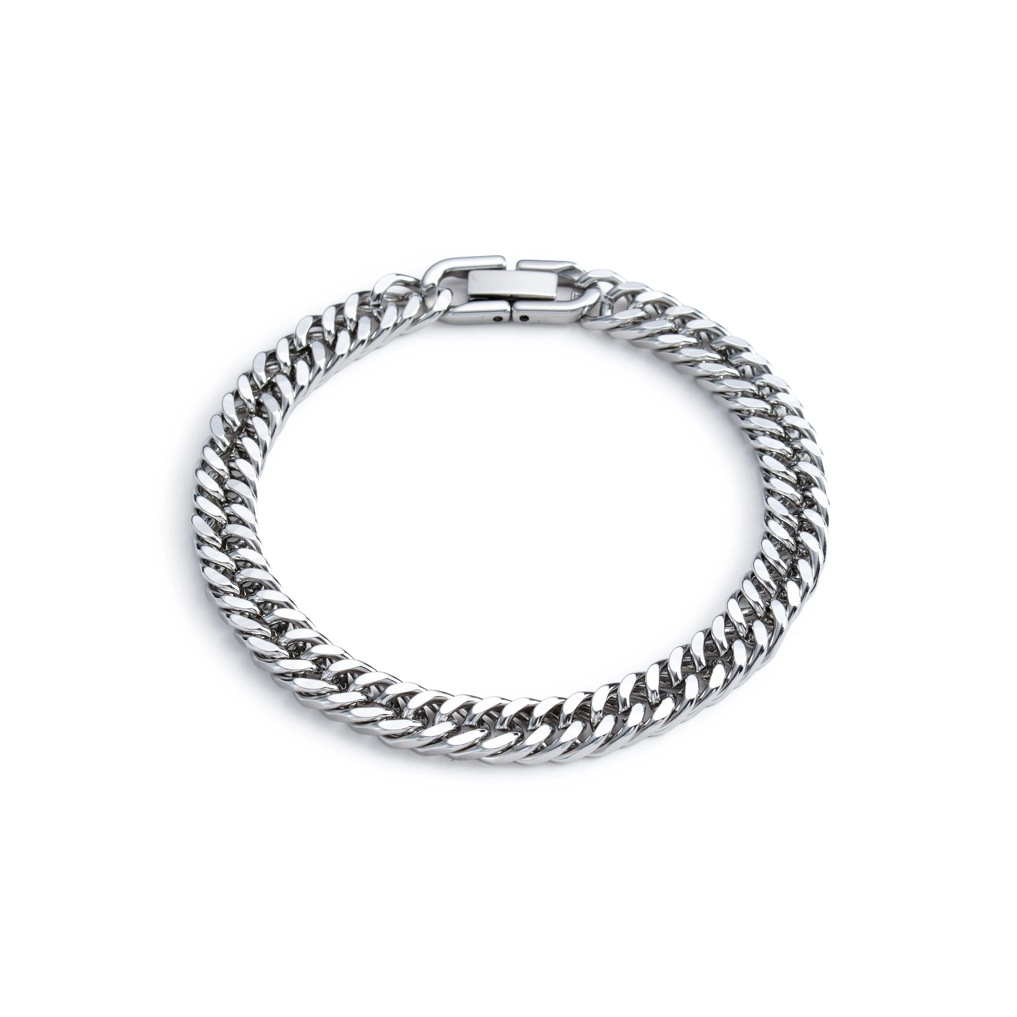 Edelstahl geflochtenes zweireihiges Armband mit Fischschuppenlegierung vorne und hinten mit magnetischer Schnalle und Kielschmuck, neues Modell