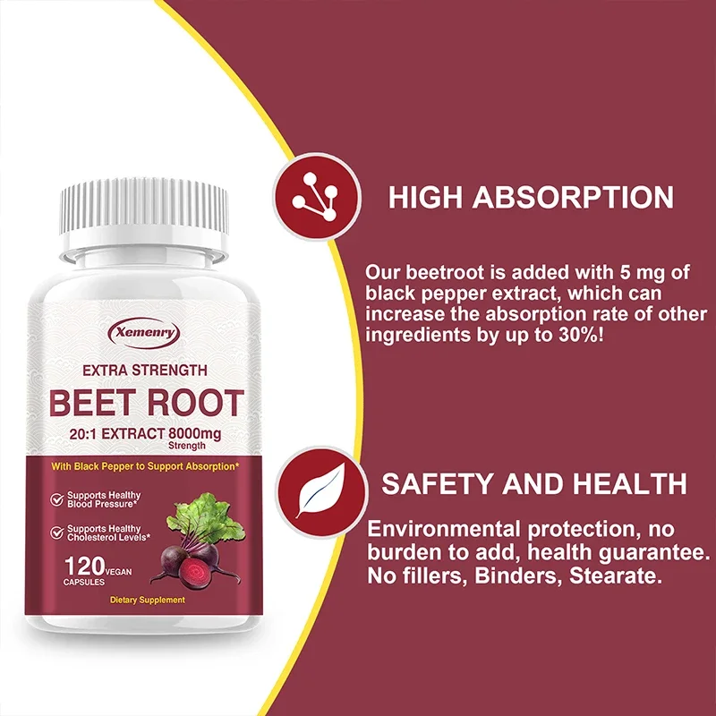 120pcs Beet Root- Nitric Oxide Booster, Healthy Circulation