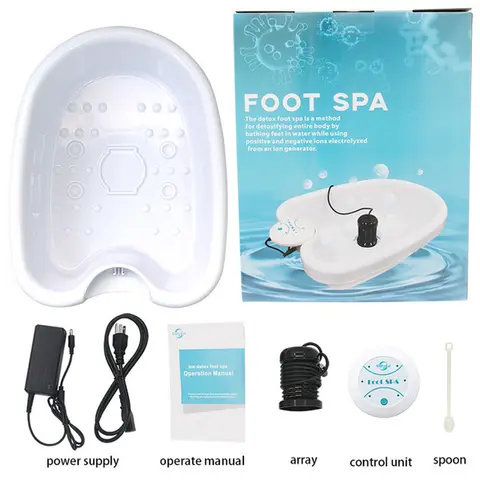 디톡스 이온 전기 미니 발 스파 목욕 마사지 기계 FootBath Cleanse Footspa Vibrat Whirlpool Care Arrays Aqua Health Therapy