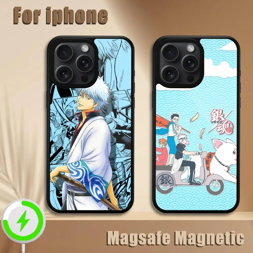 BiliBili Gin Tama  Phone Case For iPhone 11 12 13 14 15 Plus Pro Max Magsafe Magnetic Wireless Charging Cover