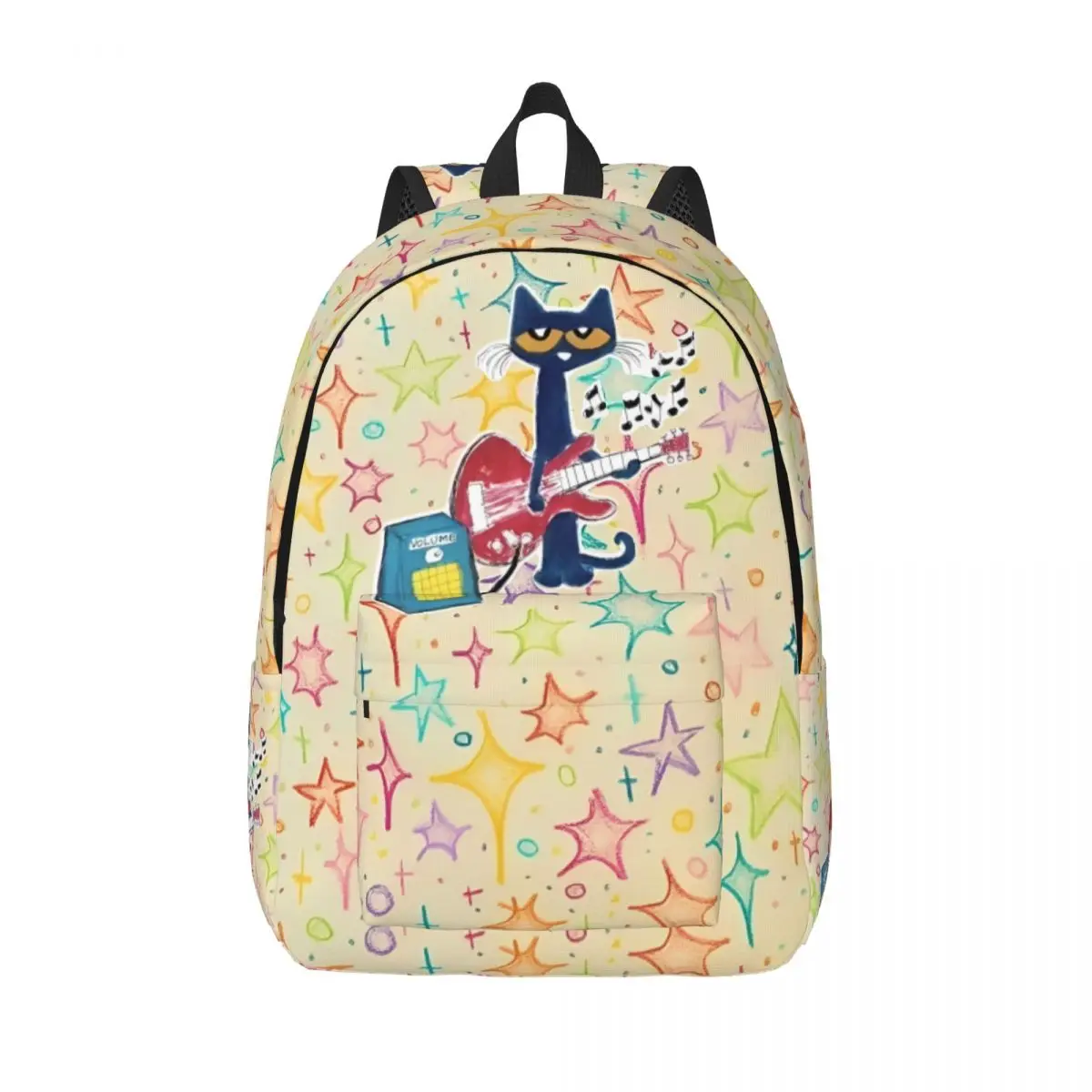 

Pete The Cat I Love My White Shoes Повседневный рюкзак для улицы Студенческая работа Мультяшные кошки Рюкзак для мужчин Женская сумка через плечо для колледжа