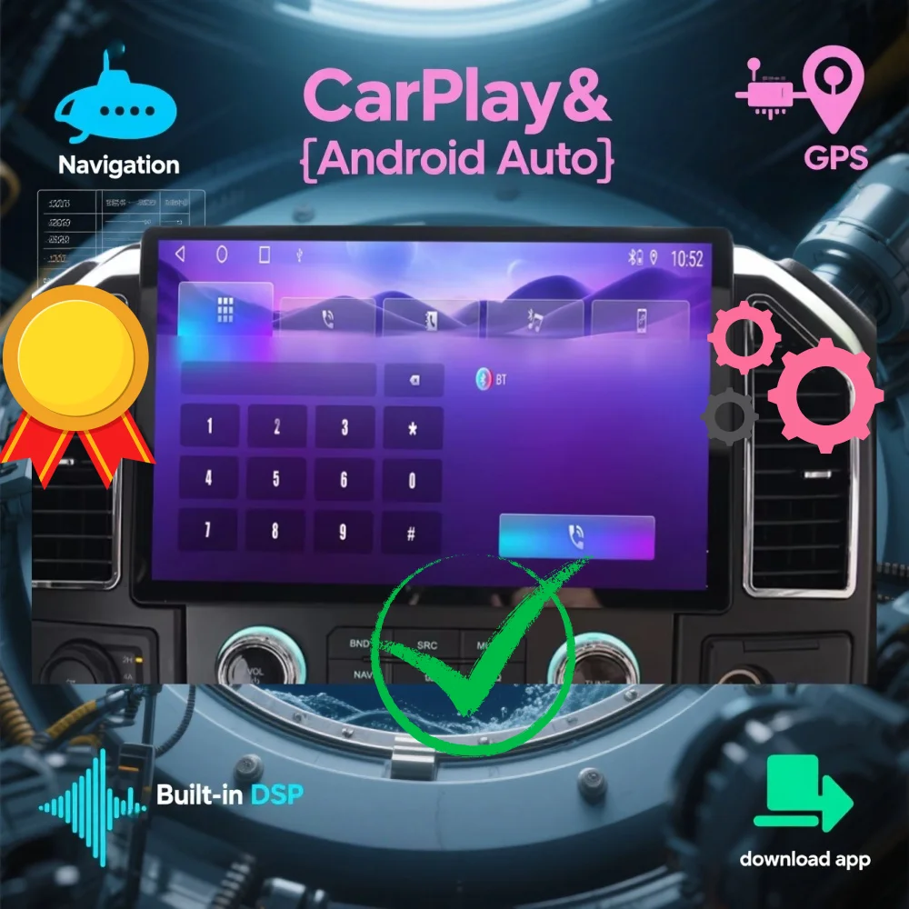 

For Ford F-150 2015-2021 Android Car Radio Multimedia Stereo Carplay Video Player LCD Screen Wireless CarPlay Head unit DSP