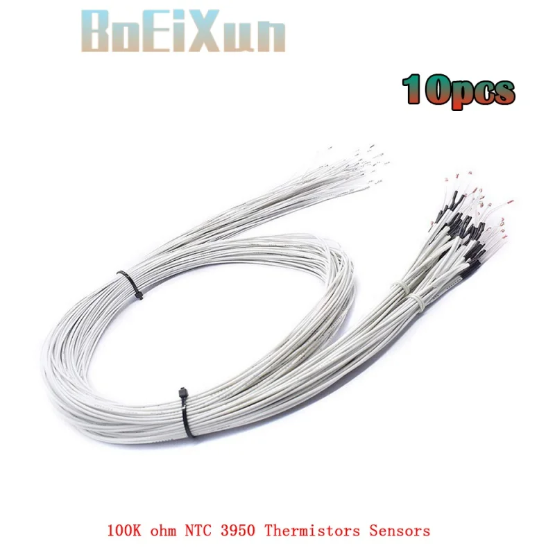 10pcs 3D Pringter 100K ohm NTC 3950 Thermistors Sensors with Cable 3D Parts For Reprap Mend Part Temperature Accessories