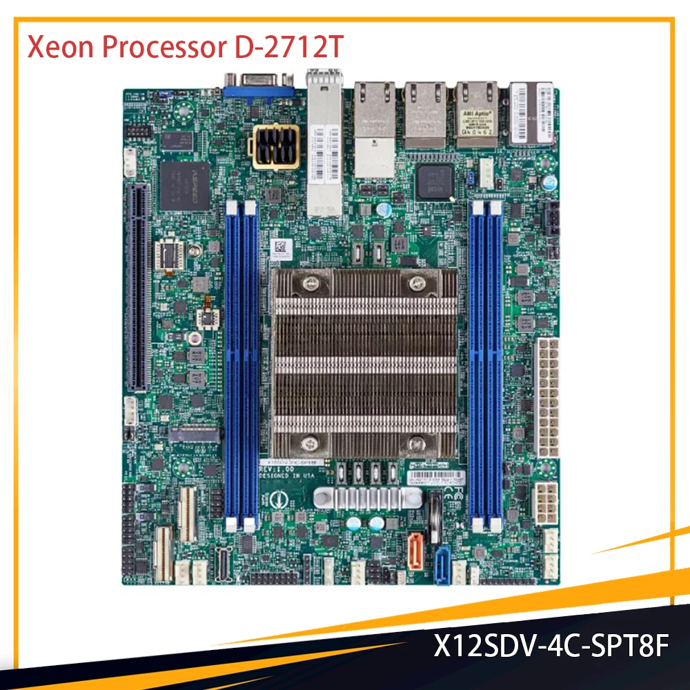 

New X12SDV-4C-SPT8F M-ATX DDR4 2*SATA3 Xeon Processor D-2712T For Supermicro Motherboard