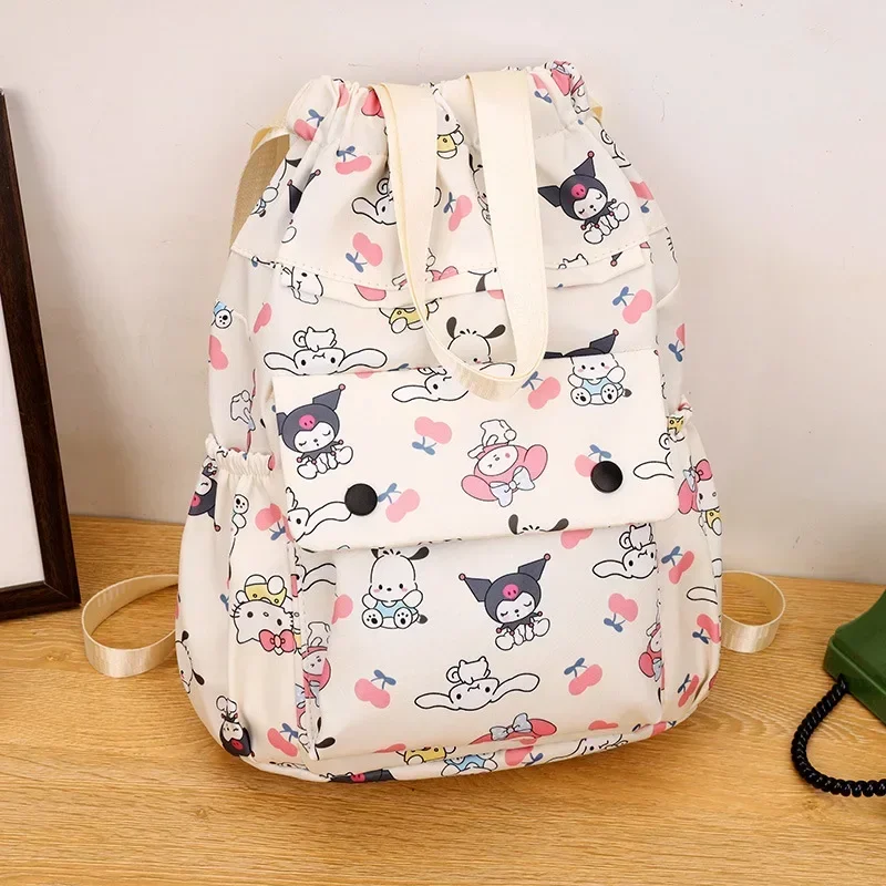 

Sanrio hello kitty travel sports backpack men women kuromi fitness storage bag training Schoolbag drawstring basketball bag