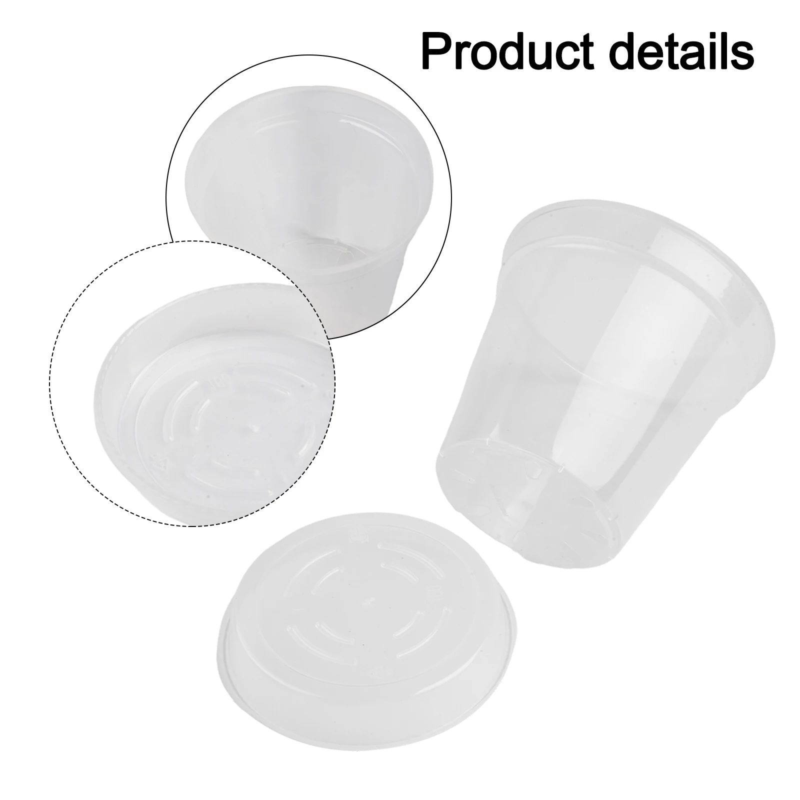 

10PCS 10/15cm Flower Pot Plastic Pot Round Pot Lightweight Pots With Drainage Clear Nursery Pots For Monitoring Transplanting