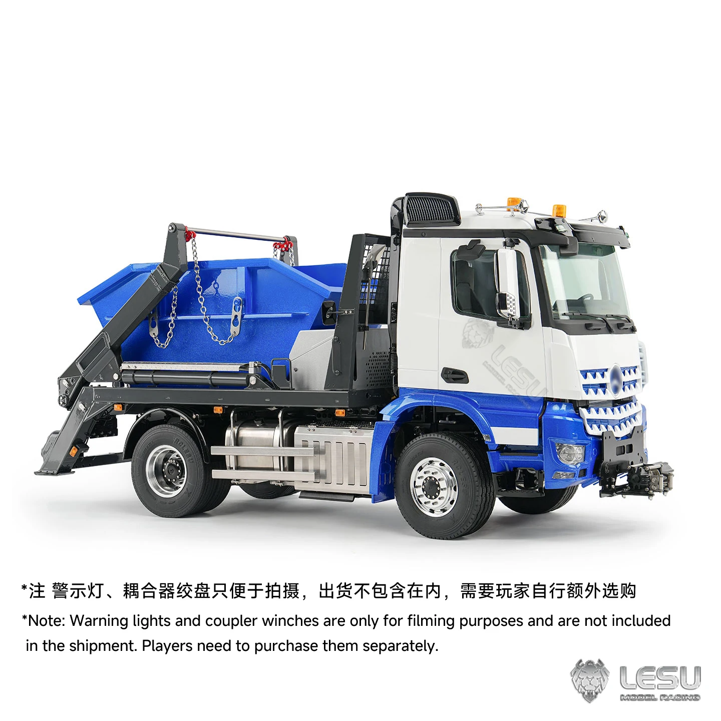 

LESU 1:14 RC Tipping Loader 4*4 Hydraulic 4-valve Rocker Arm Tipping Loader 1:14 Remote Control Truck Tractor Model Car