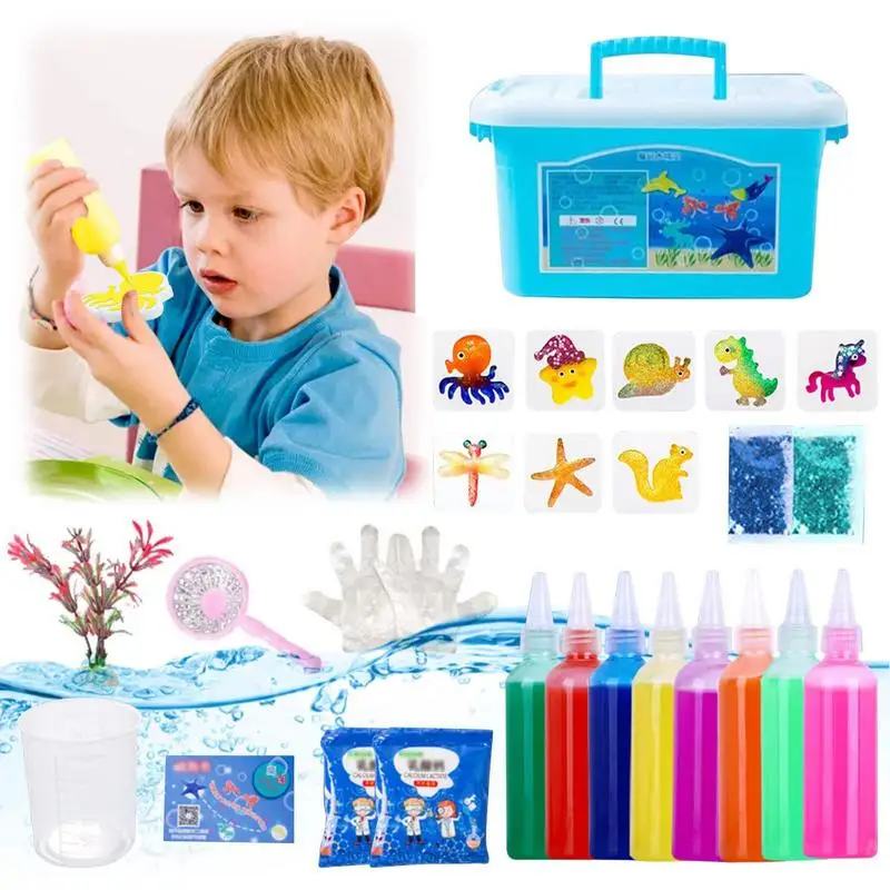 Creative 3D Magic Water Elf Magic Gels Molds Kit Fantastic Colorful Water Gels Toy DIY Handmades Aqua Fairy Toy For Kids