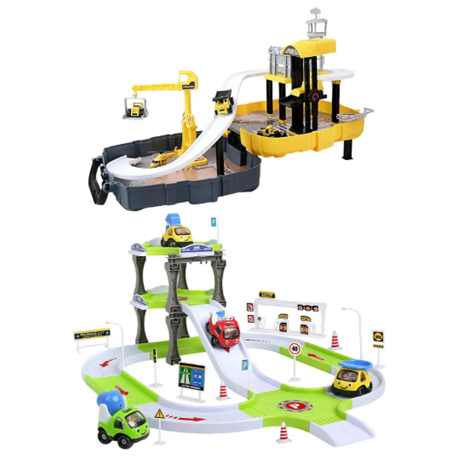 Engineering Vehicle Toys Set Race Track Car for Children Toddlers Kids