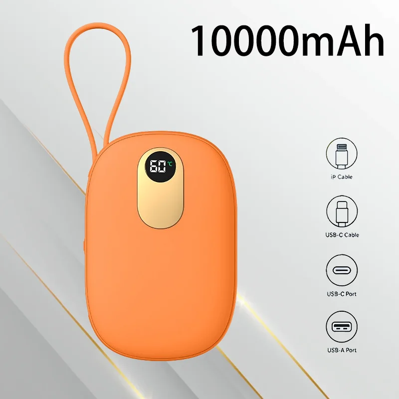 

2-in-1 Hand Warmer Power Bank 10000mAh New Mini Lightweight Portable Emergency Charging For Smart Phones Outdoor Travel