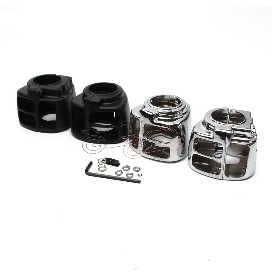 

Motorcycle Aluminum Chrome/Black Handlebar Switch Housing Cover For Harley Sportster Dyna 1996-12 Softail 1996-10 V-Rod 2002-12