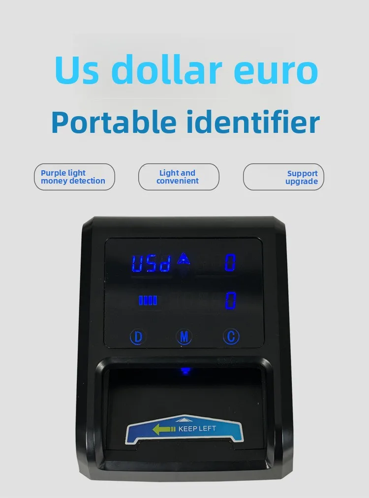 

XD-600E USD Euro Banknote Detector Convenient Foreign Currency Banknote Detector Optional with Battery