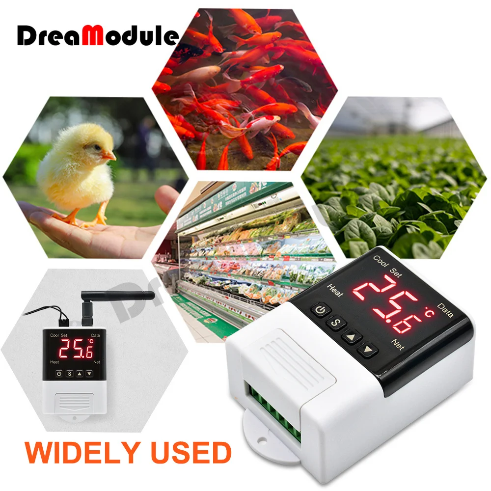 Tuya Wifi Temperature Controller Thermostat AC110-220V DS18B20 NTC Sensor Digital Display APP Control for Smart Home Aquarium