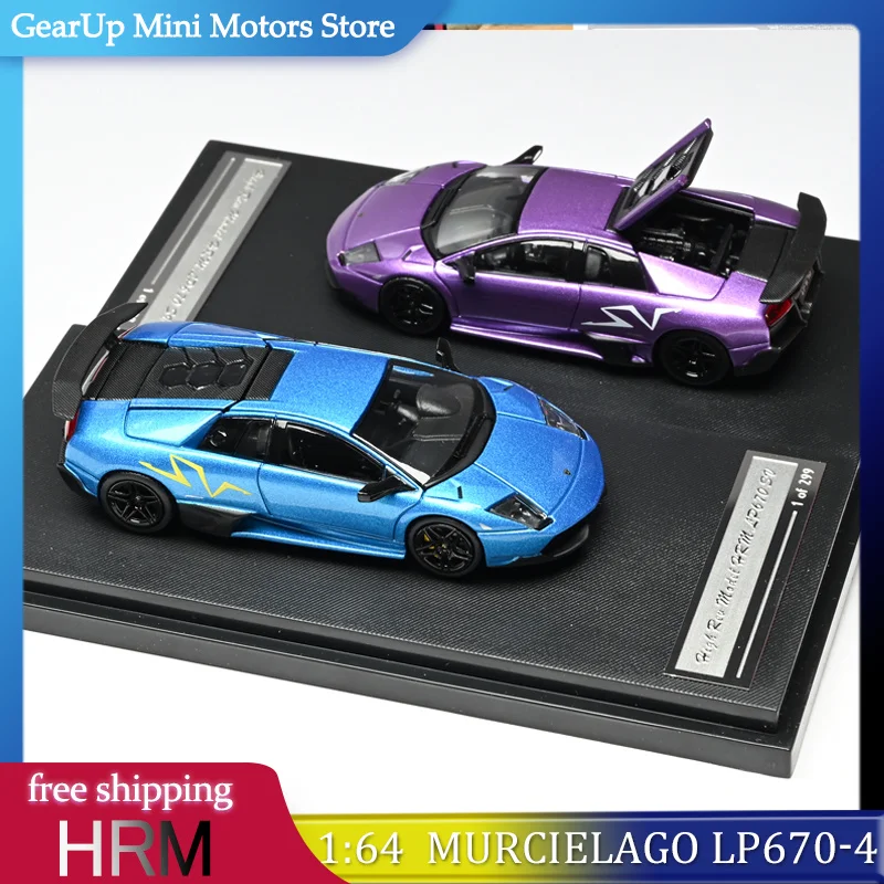

Модель High Rev 1:64 Lamborghini Murcielago LP670-4 SV с открывающимися дверями, литая под давлением модель суперкар, Рождественский подарок, альта, Pasifae