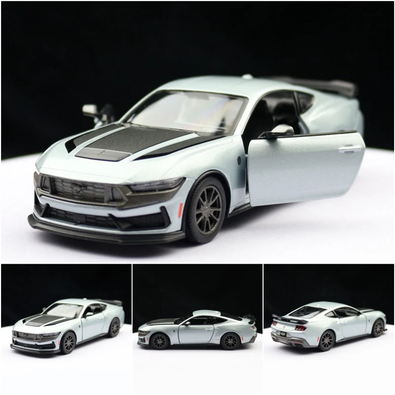 1:38 2024 Ford Mustang GT Shelby Alloy Sports Car Model Diecasts Metal Racing Car Vehicles Model High Simulation Kids Toys Gifts