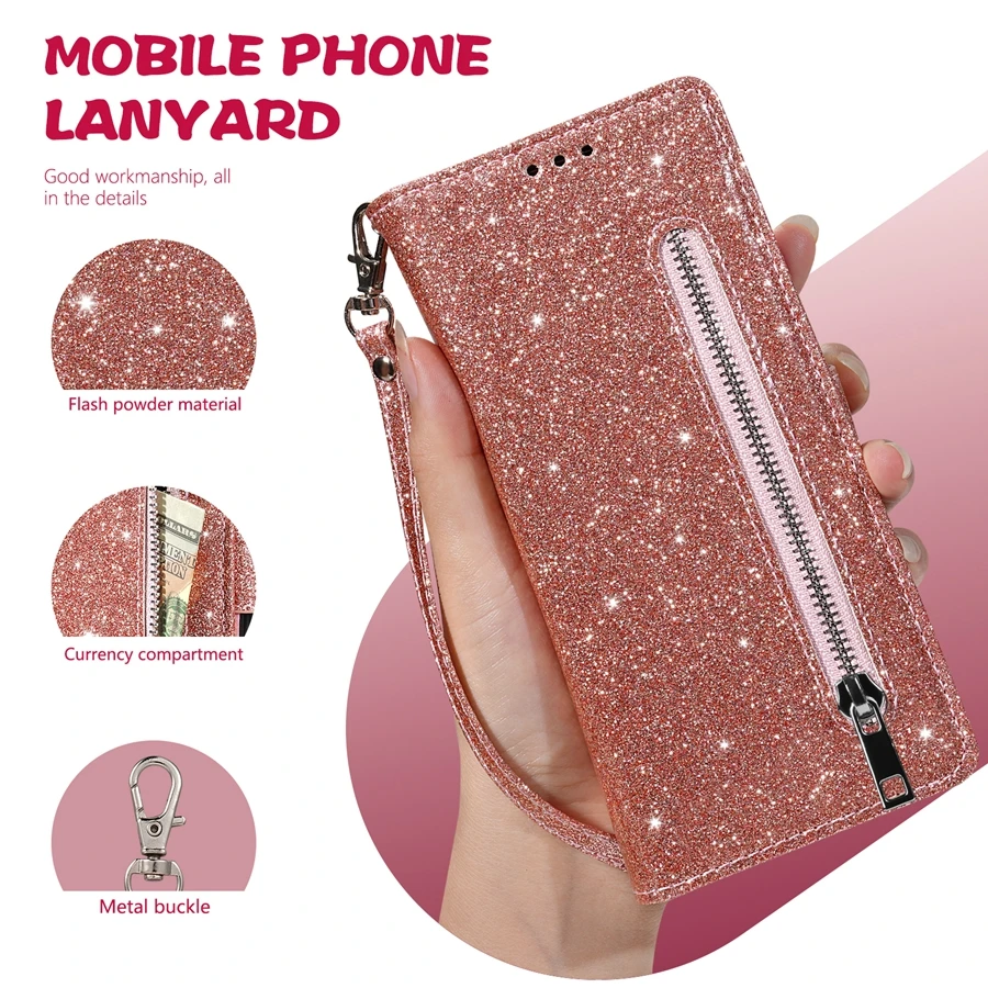 Wallet Fashion Glitter Zipper - Bifold Leather Wallet review and price