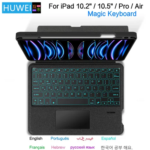 HUWEI teclado mágico para ipad 10th Gen 2022 funda iPad pro 11 2021 iPad 9th/8/7 generación Air 5 Air 4 Pro 12,9 6th 5th 4th