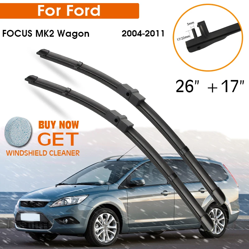 Car For Ford FOCUS MK2 Wagon 2004-2011 Windshield Rubber Silicon Refill Front Window Wiper 26\